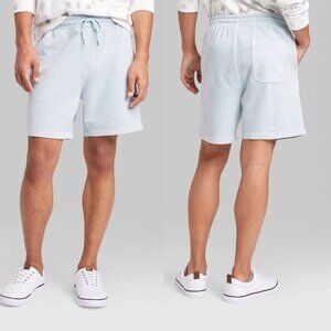 XL - Mens Knit Shorts 6" - Original Use - Light Blue